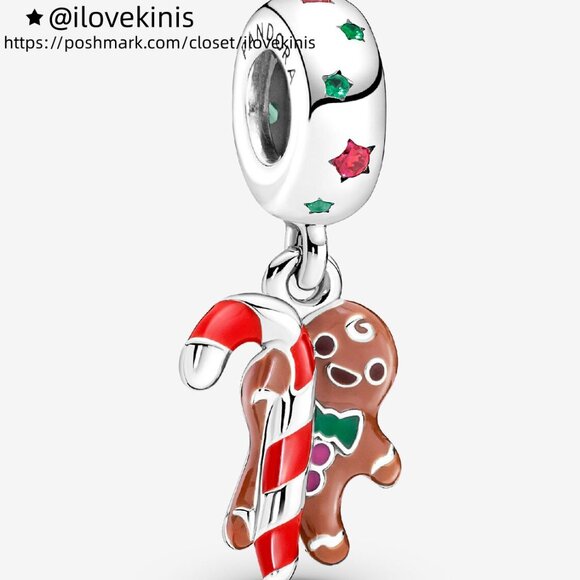 Pandora Gingerbread Man Dangle Charm - Picture 1 of 5